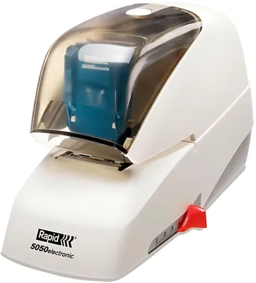 Immagine prodotto di Rapid® 20993212 Cucitrice elettrica piatta 5050e - 50 fogli, bianco/grigio