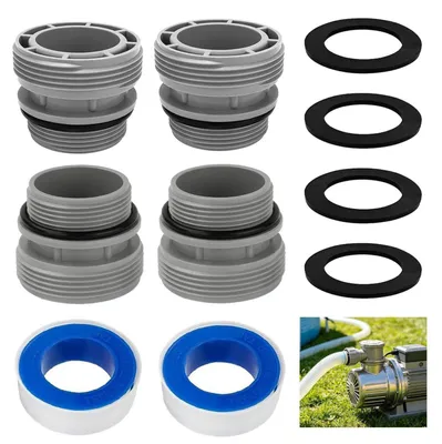 Obrázek produktu pro Spojovací hadice pro bazén, 38 mm, sada obsahující 4 těsnění a 2 těsnicí pásky, kompatibilní s bazény značek Intex, Bestway a Coleman