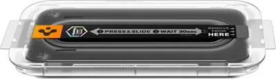 Obrázok produktu pre Spigen Glas.tR EZ Fit Pro HD, Apple, iPhone 17 Pro Max / iPhone 16 Pro Max, Prachuodolný, Odolné proti poškriabaniu, Čierna, 1 kusov