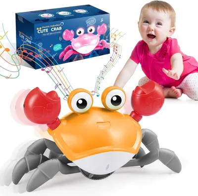 Produktbild von Crawling Crab Babyspielzeug, Musikalisches Tummy Time Spielzeug, 6-12 Monate, Förderung des Krabbelns, für