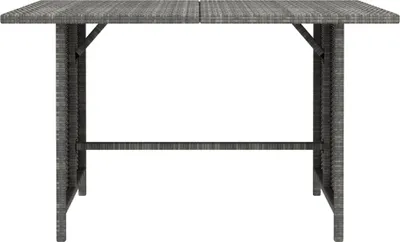 Obrázek produktu pro vidaXL Zahradní jídelní stůl šedý 110x70x65 cm Poly ratan