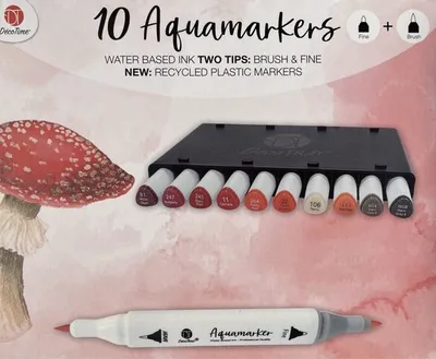 Produktbild von DecoTime Aquamarkers 10 Stück Wasserbasierte Alkoholmarker