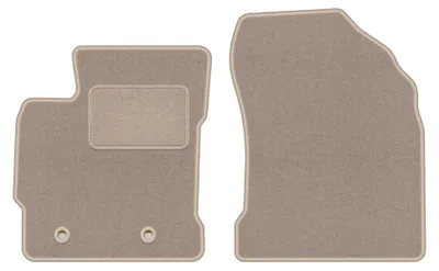 Produktbild von Velours-Fußmatten Vorne für Toyota Auris I 2006-2012 (Schrägheck/Kombi) – 2-tlg, Beige, passgenau – Wielganizator LUX