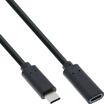 Immagine prodotto di InLine® 35772 Cavo USB 3.2, prolunga USB Tipo-C maschio/femmina, nero, 2 m