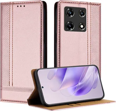 Obrázek produktu pro Pouzdro na mobilní telefon pro Infinix Note 30 Pro kožené flipové ochranné pouzdro s funkcí stojánku Pink