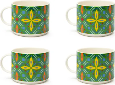 Immagine prodotto di Excelsa set di 4 tazze jumbo Puebla in porcellana 50 cl multicolore