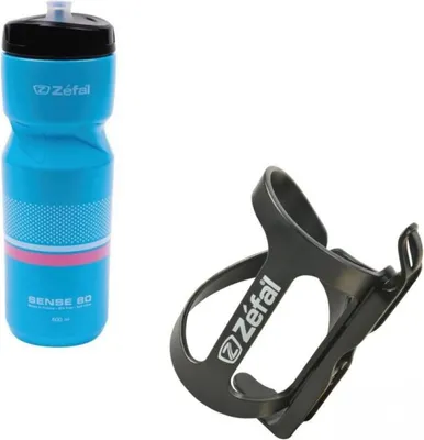 Produktbild von Zefal 1x Trinfklaschenhalter WIIZ schwarz mit 1x Zefal Trinkflasche Sense M80...