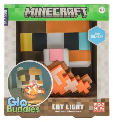 Obrázek produktu pro Minecraft GloBuddies, světelná figurka kočky, 15 cm - Paladone Products - (ostatní kategorie / Domácí potřeby a dárky)