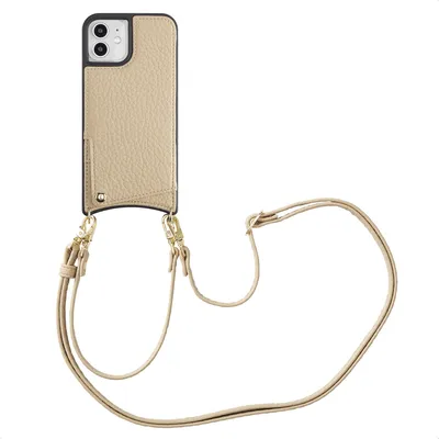 Produktbild von Selencia Nova HandyHülle mit Kordel und Kartenhalter iPhone 12 (Pro) - Beige