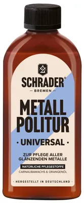 Produktbild von SCHRADER Metall Politur universal - zum Polieren von unlackierten und glänzenden Metallen - 250ml - Germany