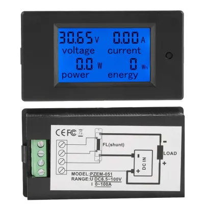 Zdjęcie produktu dla PEACEFAIR PZEM-051 Cyfrowy miernik prądu stałego 6,5–100 V (50 A bocznik)