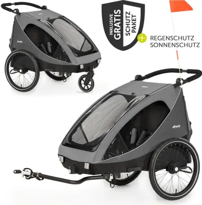 Produktbild von Hauck 2in1 Fahrradanhänger Dryk Duo für 2 Kinder