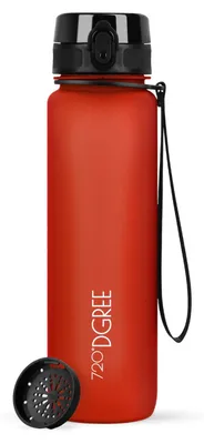 Produktbild von 720°DGREE Trinkflasche uberBottle softTouch mit Sieb watermelon red 1l