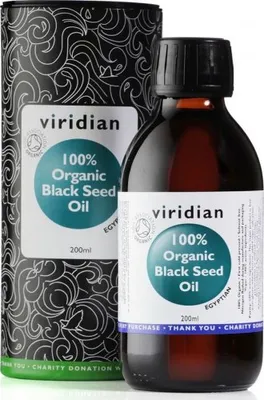 Produktbild von Viridian Schwarzkümmelöl 200 ml (Bio-Schwarzkümmelöl aus Ägypten)