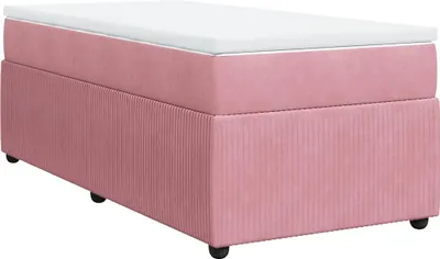 Produktbild von vidaXL Boxspringbett mit Matratze Rosa 90x190 cm Samt