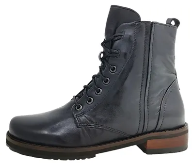 Image de Chaussures de ville pour femmes, bottines à lacets, noires, pour un usage quotidien