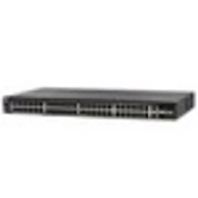 Produktbild von Cisco SG250X-48P-K9-UK, Managed, L2+/L3, Gigabit Ethernet (10/100/1000), Power over Ethernet (PoE), Rack-Einbau, 1U
