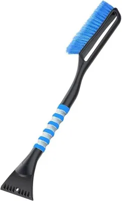 Productafbeelding van Sneeuwschuifborstel - Autowasser - Winterklaarmaker - Afneembaar ontwerp - 68 cm - Blauw