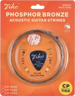 Produktbild von Ziko 1 Set mit 6 Saiten für Akustikgitarre, Ersatzsaiten für Akustikgitarre, Stahlsaiten, Gitarrenzubehör-Set für Akustikgitarre, Anfänger, Gitarristen, Künstler, Teile für Musikinstrumente