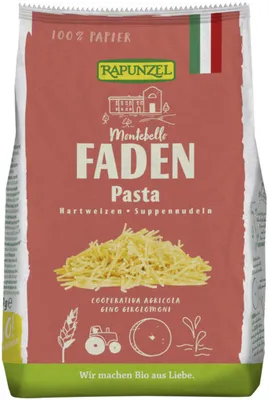 Produktbild von Rapunzel Bio Faden Suppennudeln Semola 12x250 g
