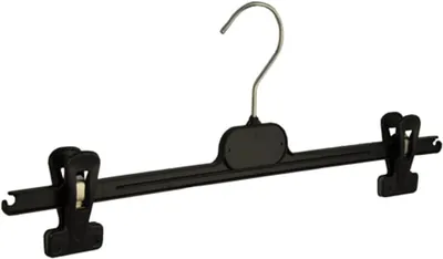 Obrázok produktu pre Ramienko na nohavice sada 20 kusov, 40 cm, plast, čierna, s protišmykovými štipcami a otočným háčikom, na