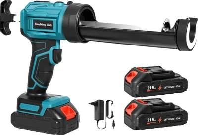 Immagine prodotto di Pistola sigillante elettrica, velocità regolabile, funzionamento senza fili, con 2 batterie