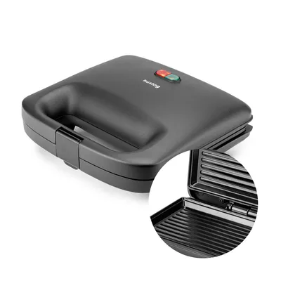 Zdjęcie produktu dla Huslog opiekacz do kanapek Panini 1000 W non-stick grill 23 x 15 cm Cool Touch