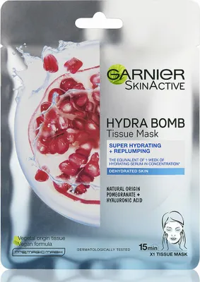 Image de Garnier - SkinActive - Hydra Bomb Sheet Mask - Grenade - Masque pour le visage - 1 produit nettoyant pour le visage - 1 pièce