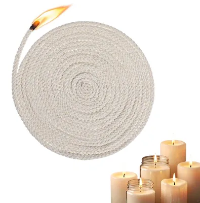 Kerzendochte 4 mm, 20 m, Baumwolle, für Öllampen und Kerzen
