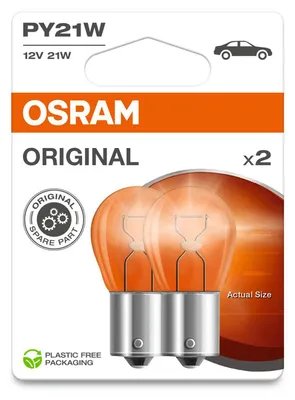 Obrázok produktu pre OSRAM ORIGINAL PY21W BAU15s 12 V/21 W (blistrov balenie po 2 ks)