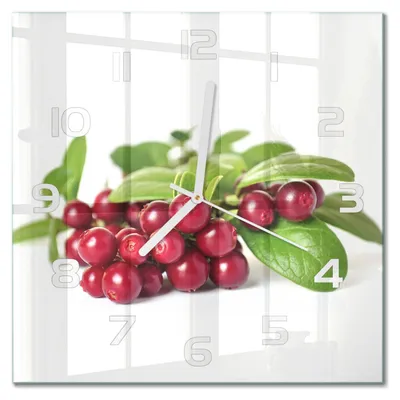 Produktbild von Glas Wanduhr 30x30 cm - Wanduhr - lautlose Wanduhr - ohne Ticken - geräuschloses Uhrwerk - schleichende Zeiger - moderne Uhr - Design Uhr - Wohnzimmer Uhr - Cranberries
