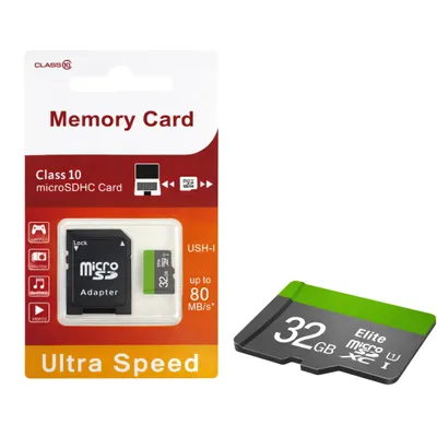 Produktbild von Micro SD Speicherkarte Elite 32GB Handy Video Kamera Gaming Flash-Speicher inklusive SD Karten Adapter