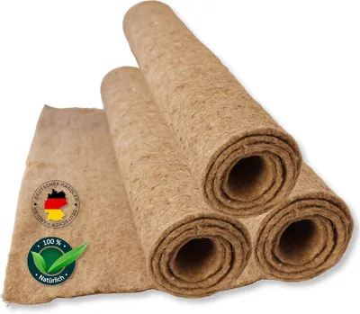 Produktbild von Knabbermatte aus Hanf – 2 Stück, 100 x 50 cm – staubfreie Bodenbelag für Kaninchen und Meerschweinchen