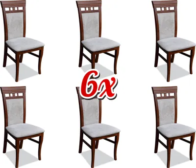 Produktbild von Esszimmer Polster Set 6x Essgruppe Stuhl Textil Lehnstuhl Stühle Gastro