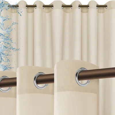Produktbild von Outdoor Vorhänge Wasserdicht Gartenvorhang Auf Rollen Und Ösen, Bereit Für Die Terrasse, Wasserdicht 140X250