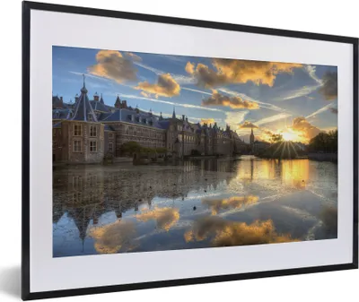 Produktbild von MuchoWow® Gerahmtes Poster Den Haag - Torentje - Sonne 60x40 cm - Poster mit Schwarzem Bilderrahmen Wandposter Rahmen Foto Bilder - Schlafzimmer - Plakat in Rahmen - Drucken