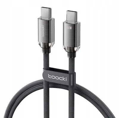 Produktbild von Toocki USB-C zu USB-C Kabel 60W 1m Graphit