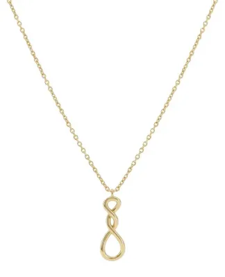 Produktbild von Suzan Gold® 925 Sterling Silber Halskette Damen Unendlich Anhänger elegant filigran wasserfest  Geschenk Infinity Necklace hochwertig