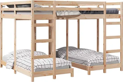 Immagine prodotto di Struttura letto a castello triplo Marrone 160 x 200 cm