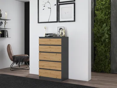 Obrázok produktu pre Moderná veľká funkčná komoda s 5 zásuvkami