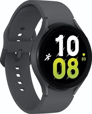A close-up studio shot of a Samsung Galaxy Watch 5 on a white background.
