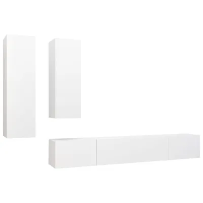 Obrázek produktu pro vidaXL 4dílná sada TV skříněk Bílý dřevěný materiál