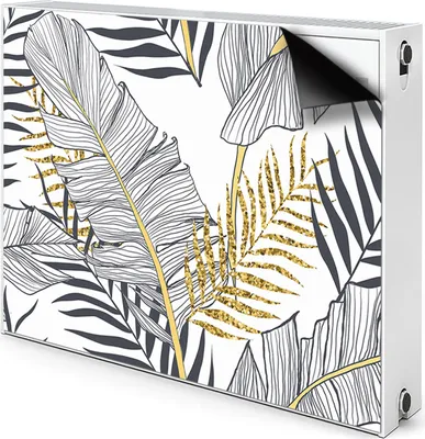 Produktbild von Magnet Heizkörper Heizkörper-Abdeckung Heizkörperabdeckung 90x60 cm  - Blätter, Palmen