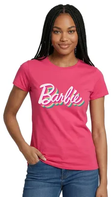 Produktbild von Spreadshirt Barbie Buntes Logo Frauen T-Shirt, S, Azalea