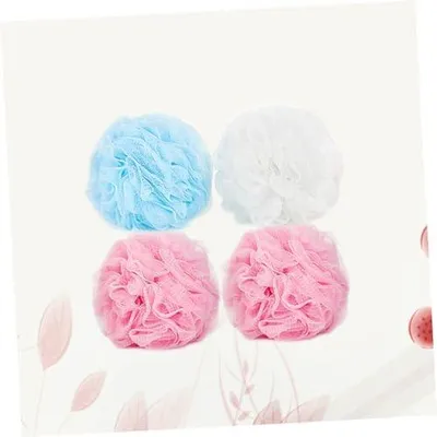 Produktbild von 4stücke Luffa-schwamm Badenetz-pouf Duschschwamm Zur Hautpeeling Reinigung Für Bad Spa Entspannung Mit Aufhängerkordel Aus Recycelbarem Material