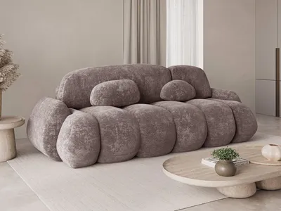 Produktbild von Moderne Schlafcouch mit Schlaffunktion und Bettkasten – Komfort und Funktionalität in einem - Sofa Stone – Braun (Vibe 28)