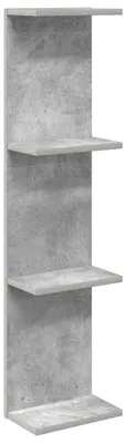 Image de Étagère Wandrek, gris béton, 22 x 15 x 100 cm, étagère de rangement en bois