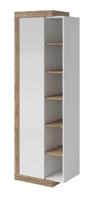 Zdjęcie produktu dla Witryna wysoka SINTRA 1D 67cm dąb samdal/biały połysk