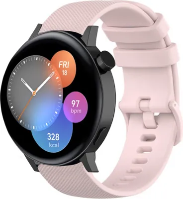 Produktbild von Strap-it Huawei Watch GT 3 42mm Luxus-Silikonarmband (Rosa)