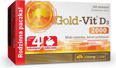 Zdjęcie produktu dla Olimp, Gold-Vit D3 2000, 120 tabletek